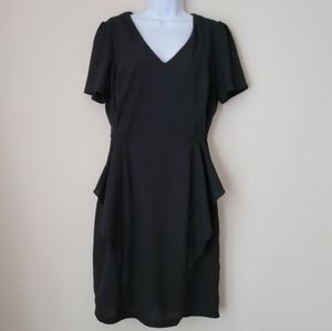 Black peplum dress